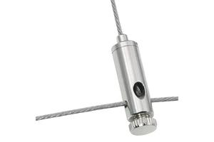 Aluminum Groove Guide Lamp Clamp One-in-Two Slotted Lock Wire Rope Connector for Lighting Accessories Carton Packing