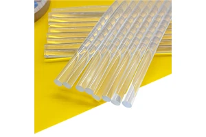 Custom LOGO EVA 7mm 11mm Transparent Heat Melt Adhesive Hot Melt Glue Gun Stick For PVC Leather