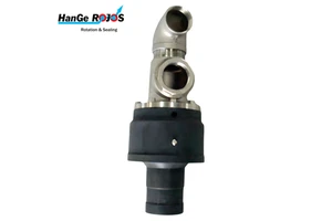 Customizable Carbon Steel/304 Stainless Steel High Temperature Rotary Joint Water Swivel Jaw-Jaw Type Polished Finish 500 RPM