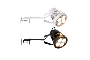 AC110V 220V 35W 40W Exhibition Spot Lamp Long Arm Clamp LED Booth Light Telescopic Pole Spotlight