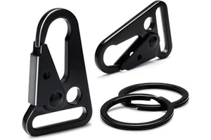 1" Webbing HK Snap Hook Carabiner Keychain Spring Automatic Shut Clasp Sling Hook Tactical Belt Adjustable Quick Lock Buckle