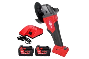 ELECMAPS 4-1/2" 5" Brushless Battery-Powered Cordless Angle Grinder Heavy-Duty Alloy Steel Compact 8000 RPM Non-Locking Paddle