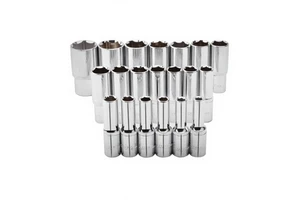 1/2 Inch Lengthened Deepened Outer Hexagon Sleeve Set Electroplating Customizable 8-32mm Hollow Long Sleeve Head Wholesale