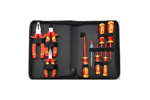 9pcs VDE Insulated Set Includes 3 Slotted 2 Phillips Insulated Screwdrivers and 6" Needle Nose Plier 140MM Voltage Test Pen