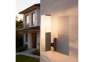 Decorative Stainless Steel Waterproof square Shape Pc Shade Villa Corridor Courtyard Lamp Exterior Wall