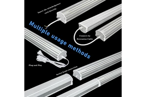 High Lumen Led Shop Light 4ft Linkable Led Linear Light 0.6m 1.2m 2.4m Hanging Surface Mouted Industrial Linear High Bay Light