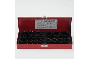 1/2 Pneumatic Air Gun Sleeve Set 20-Piece Short Sleeve Group with Iron Box