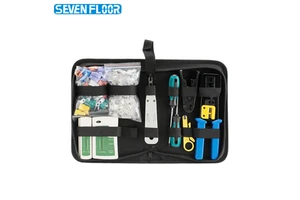 Easy Pass Thru Network Hardware Tool Kit Carbon Steel Crimping Tool Set for Rj45 CCTV Ethernet Lan Solution OEM Customized