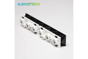 6 in 1 Linear Lens with Black Cover Led Lens for Indoor Lighting