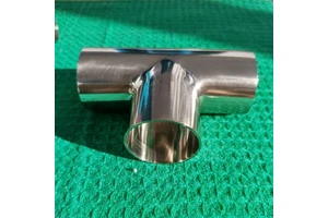 Sanitary Stainless Steel Mirror Polished Butt Welding Pipe Fittings Equal Tee