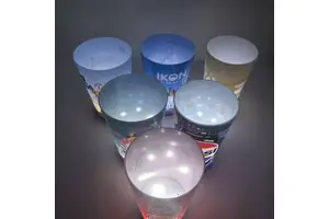 Richshining 14oz Led Cup Customized Luminous Cup logo Water Juice Cup for Bar Party Birthday