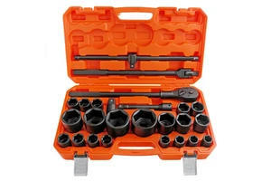 High Quality Pneumatic Sleeve 26pcs 3/4inch 1inch Heavy Duty Hex Socket Set