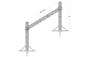 Frame Structure Roof Trade Wedding Event Show Outdoor High Quality Mini Stage Lighting 400*400mm Led Aluminum Truss Display