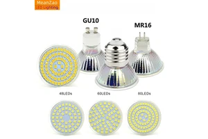 Led Cup Spotlight Lamp Bulb 2835 4W 6W 8W GU10 MR16 Light Glass Model replacement halogen Lamp Quartz High Voltage 3000K 6000K