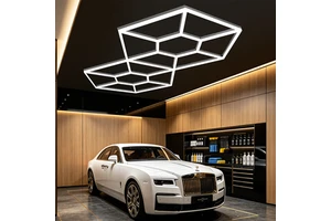 Hexagon LED Detailing Work Light Ceiling Working Light For Car Wash Auto Detailing Supercar Garage Workshop Body Shop