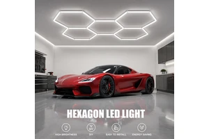 Hot Sale Workshop Ceiling Hanging Garage Light Hexagonal Car Office Lamps Led Ceiling Honeycomb for Car Garage Led Light