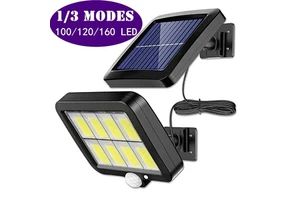 56 100LEDs Light Outdoor Solar Powered Sunlight for House Garden Security Balcony Wall Split Night Lamp