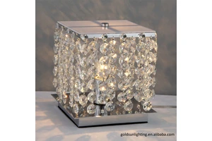 SQUARE TOUCH LIGHT TABLE LAMP LUXURY ANTIQUE HOTEL TABLE LAMP MODERN DECORATION CRYSTAL BEDSIDE DESK TABLE LAMP
