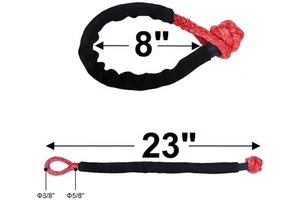 China Customizable Heavy Duty Tow Rope High Quality UHMWPE Material Tightly Woven Braided Soft Shackle for Mining Application