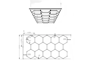 IP55 Car Light Wash Showroom Workshop Lighting Working Hex Hexagon Garage Honeycomb Hexagonal Lamps Led Lights