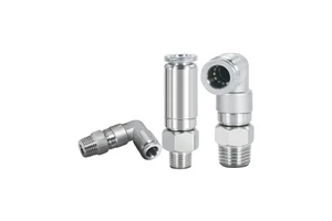 304 Stainless Steel High-Temperature Corrosion-Resistant 360 Degree High-Speed Rotary Joint KSL6 KSH8 PL12 Fittings 0.2kg