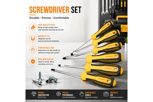 Professional Electrician DIY Industrial Insulated Screwdriver 1000V Magnetic CR-V Steel Flat Cross Head Hand Tool Set Anti-Slip