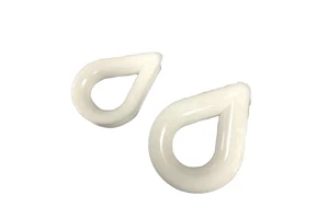 CWB Nylon Plastic Smooth Metric Thimbles for 8mm-16mm Wire Ropes White Sailing Apparatus Replacement