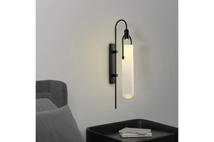 Cross-Mirror Retro Light-Luxury Glass LED Wall Lamp Hotel Stairway Hallway Bedroom Wall Mounted Iron Lamp Body