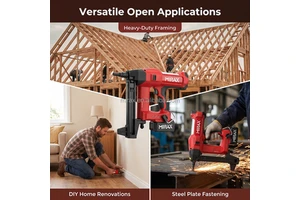 220V Brushless Motor Cordless Steel Nail Gun Wholesale Safe Battery Powered Nail Gun for Construction and Carpentry