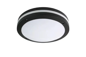 20W Round Wall Mounted LED Tri-proof Light Black Ip65 Aluminum Die-casting & PC Water Proof for Garden