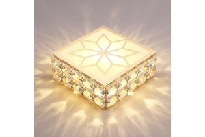 Modern Luxury Indoor LED Crystal Chandeliers Ceiling Lamp Simple Design for Dining Room Bedroom 220V Iron Home Light for Aisle