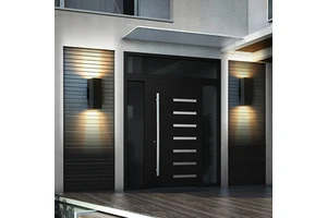 2 Pack Large Outdoor Sconce Lights,12 Inch Black Outdoor Lanterns Waterproof for Front Porch Garage Balcony Switch Control