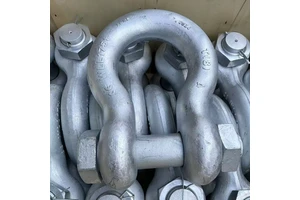 OEM 1500Ton Durable Forged Lifting Hooks For Heavy Duty Shipping Mining Galvanized Alloy Steel Bow Shackles