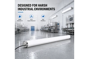 Emergency IP65 Sensor Waterproof Vapor Tight Industrial Workshop Linear Dali Dimming Garage Lighting LED Tri-Proof Light Fixture