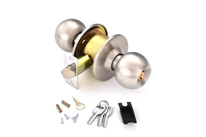 Cerradura Cilindrica Key Ball Round Cylindrical Brass Cylinder Stainless Steel Handle Door Knob Lock