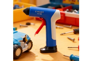 Factory Wholesale C-MART C0198 Industrial Grade Portable Battery-Powered Rapid Heating Cordless Hot Glue Gun 392F Lightweight