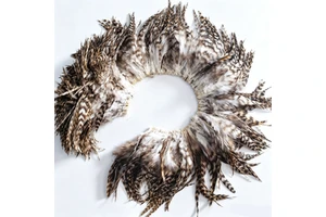 Grey Chinchilla Saddle Feathers Rooster Saddle Hackle Fly Tying Material For Handmade Fly Lure Accessory Wild Trout Streamer