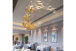 Custom Big Project Modern Decorative Hotel Villa Lobby Ceiling Chandelier Luxury Gorgeous K9 Crystal Hanging Pendant Lamp