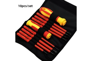 Insulated Screwdriver Set for Electrical Maintenance 10pc Insulated Tool Set with Socket Pliers for Safe Electrician Use