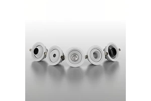Adjustable Modern Aluminum LED Recessed Spotlight-45 Tilt & 360 Rotation for Living Room Indoor Lighting