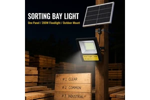 Customizable 60W Floodlight 12 Generation LED Solar Lights IP66 Waterproof Outdoor Projector Solar LED Flood Light with Display