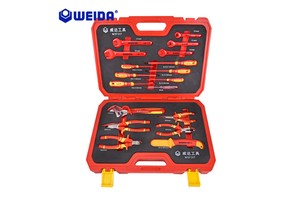 WEIDA WH07317 18PCS VDE Insulated Maintenance Tool Set 1000V IEC 60900 Insulated Screwdriver Set Pliers Cutter Tools
