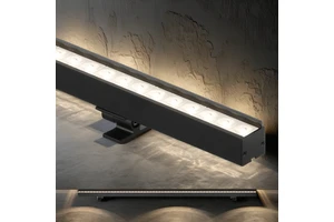 DC24V Indoor Modern Aluminum Alloy Housing Wall Wash Lighting 6W 12W 24W LED Linear Grille Light Museum Background Wall