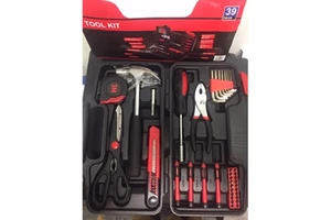 Auto Repair Tool Kit-39-Piece Hand-Powered Metal Tools with Hard Case