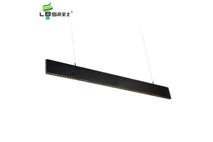 High Efficiency Modern Office School Warehouse Decorative Linear Lamp 28W Black Led Batten Light