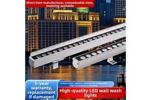 Outdoor IP65 24W RGB LED Wall Washer Lights Aluminum DC 24V for Building Linear Exterior Lighting Contour Guardrail Support