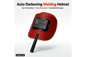 Songcheng SC-111 Handheld Auto-Darkening Welding With 100x60mm Cartridge Auto-Dimming Half View For Metal Fabrication & DIY