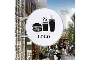 New Design Wall Mounted Outdoor LED Plastic Light Box For Coffee Shop Tavern Logo
