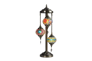 Turkish Style Handmade Mosaic 3-Headed LED Floor Lamp