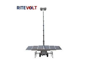 Portable Solar Lamp With Foldable Solar Panels For Emergency Lighting In Stadiums Gardens Roads